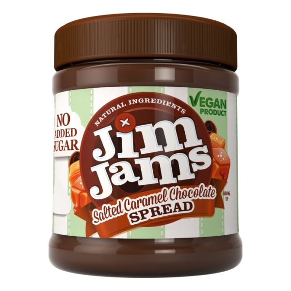 Salted Caramel Vegan Chocolate Spread No Added Sugar 330g Jim Jams